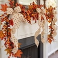 thumbnail image 2 of Fall Ribbon with Wired Edges, Pumpkin Harvest Print for Bows, Wreaths and Gifts, 2 of 6