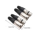 thumbnail image 2 of WEUVEB 8Ud Conectores Xlr Negro 3 Macho Y Para Micrófono Audio Y Altavoces, 2 of 8