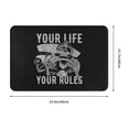 thumbnail image 3 of XMXT Non-Slip Polyester Bathroom Rugs Kitchen Door Mat, Driving Skulls Print Machine Washable Bath Mats Rug for Kitchen Shower Bathtub Decor, 15.7 x 23.6 inches, 3 of 9