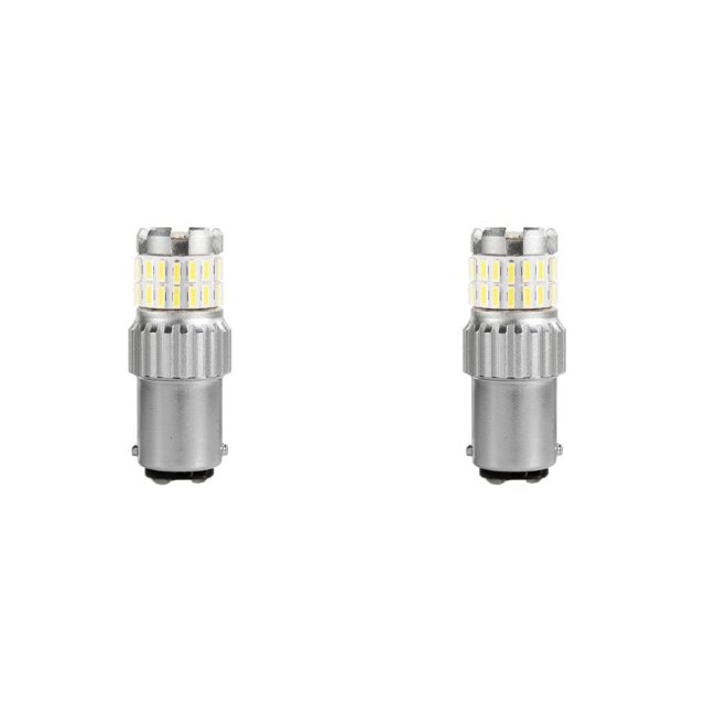 Sidaley 2 piezas 1200LM freno de coche lámpara de giro disipación de calor bombilla LED ángulo de iluminación amplio luz de marcha atrás para ATV luz blanca 2piezas Sidaley CBP448838