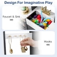 thumbnail image 2 of OLAKIDS Kids Kitchen Playset, Wooden Pretend Play Kitchen with Realistic Light Sound 14 Accessories, Toddler Cooking Toy for Boys Girls Aged 3+, 2 of 9