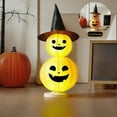 thumbnail image 6 of JoyMoreHome Halloween Pumpkin Light Decorations, Battery Operated, Stacked Smiling Pumpkin Decoration with Witch Hat, for Porch, Patio and Living Room, 6 of 6