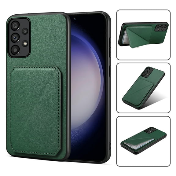 Nalacover Case Compatible with Samsung A22 5G, Wallet Case with Hidden Card Holder, withKickstand Card Slots Classic PU Cowhide Leather Cover for Men Women Girls for Samsung Galaxy A22 5G, Green
