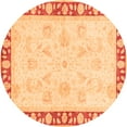 thumbnail image 1 of Ahgly Company Indoor Round Oriental Orange Traditional Area Rugs, 5' Round, 1 of 4