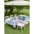 thumbnail image 4 of Outdoor Tablecloth with Umbrella Hole for Patio/Picnic/Party/Camping, Blue Sea Turtle Waterproof Table Cloth Rectangle Table Cover Washable, Summer Coastal Coral Ocean (60"x 102"), 4 of 8