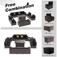 thumbnail image 4 of Gotland 13 Pieces Outdoor Patio Furniture Set with 43" Fire Pit Table Sets Outdoor Furniture Patio Conversation Set (Black), 4 of 10