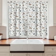 thumbnail image 2 of Ambesonne Biology Kitchen Curtains, Microorganisms Art Pattern, 55"x39", Umber Pale Blue and White, 2 of 3