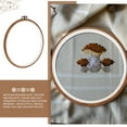 thumbnail image 4 of KAKOWELY Embroidery Hoops 2Pcs Embroidery Hoops Plastic Circles Imitation Wood Cross Stitch Hoops8.58"X8.58"X0.39", 4 of 5
