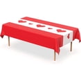 thumbnail image 2 of White Cutout Heart Plastic Table Runner -5 Pack- For Mothers Day, Valentines Day, Parties And Birthdays, 2 of 4