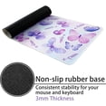 thumbnail image 4 of Purple Butterfly Mouse Pad XL, Extended Large Gaming Mouse Pad, Lavender Butterfly Mousepad, Floral Long Big Desk Mouse Mat, Butterfly Decor Stuff Accessories, 31.5 X 11.8 Inch, 4 of 6
