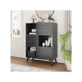 thumbnail image 2 of EastVita 3-Tier Wooden Storage Cabinet – Sturdy Particle Board Organizer With Adjustable Shelves Multi-Purpose Bookshelf For Living Room Bedroom Office and Entryway, 2 of 8