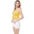 thumbnail image 4 of MixMatchy Women's Sexy Frill Knot Front Knit Strapless / Strap Tube Crop Top, 4 of 6