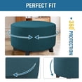 thumbnail image 3 of Reposapiés otomano Macarena de tela de poliéster jacquard funda para reposapiés, 3 of 7