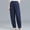 A01_Navy, variant on pbnbp Capris for Women Casual Summer Plus Size Solid Basic Cotton Linen Ealstic Drawstring High Waisted with Pockets Capris