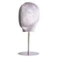 thumbnail image 5 of Toysmith Manikin Head Hat Display Head Display Hair Hats and Hairpieces Metal Base Multipurpose for Headphones Glasses Jewelry Scarves gray velvet, 5 of 9