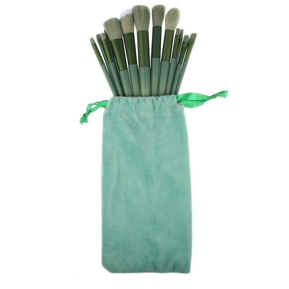 Juego de brochas de maquillaje de viaje Unique Bargains verde