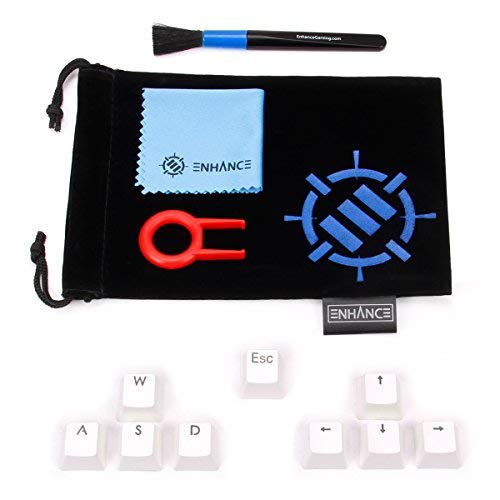 ENHANCE Gaming Keyboard Keycaps Set FPS Upgrade Kit 9 PBT Clear