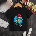 thumbnail image 3 of Camiseta de algodón 100 % con estampado de oso y patineta creativa de verano para niños y niñas, cómoda camiseta informal de manga corta para adolescentes, camiseta de algodón, 3 of 5