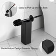 thumbnail image 4 of Brosse WC et Sort Noire Brosse de Toilette en Silicone con 2 Têtes de Brosse pour la Salle de Bain, Carré, 4 of 5