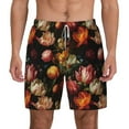 thumbnail image 3 of Uemuo Colorful Tulips Pattern Mens Swim Trunks Quick Dry Board Shorts with Mesh Lining, Stretch Beach Shorts Quick Dry No-Chafing Board Shorts-X-Large, 3 of 9