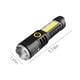 thumbnail image 3 of Fiudx Linterna Led de Mano Superbrillante de 1000 Lúmenes con Zoom, Recargable con 4 Modos de Iluminación, Resistente Al Agua Ipx6, Ideal para Actividades Nocturnas Al Aire Libre, Tamaño Portátil (13, 3 of 6