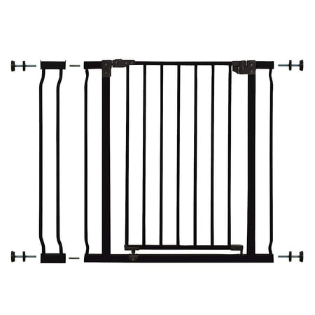 UPC: 9312742019921 | Dreambaby Liberty Walk Thru Auto Close Baby Safety Gate Set – with 3.5inch Extension Panel Fits 29.5-36.5inch Openings – Pressure Mounted Security Gates – Model L1992BB – Black 29.5-36.5 Inch (Pack of 1)