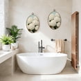 thumbnail image 4 of Oval Framed Wall Art Hydrangea 3D Texture White Flower Plant Botanical Floral White Canvas Wall Art Oval Vintage Wall Decor Prints Hanging Decor for Home Bedroom Living Room Office 8"x11.4", 4 of 7