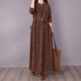 thumbnail image 5 of Summer Dresses for Women Casual Maxi Dress Short Sleeve Shirt Dress Swing A Line Tunic Dress with Pockets Coffee XL, 5 of 7