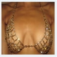 thumbnail image 2 of Mujer Cadenas pecho de imitación Cadena cuerpo Bikini Cadena para Joyas - Dorado, 2 of 8