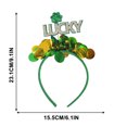 thumbnail image 2 of LSLJS Headband-Patrick's Day Green Shamrock Clover Hats Headbands Leprechaun Headpieces Headbands for Women Festival, 2 of 5
