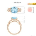 thumbnail image 4 of ANGARA Natural Criss Cross Shank Cushion 2.7 ct Aquamarine Engagement Ring in 14K Rose Gold for Women (Size-9mm) | March Birthstone, Anniversary, Jewelry Gift for Women | Natural Aquamarine Ring, 4 of 8