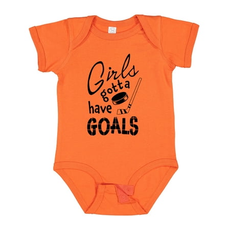 

Inktastic Girls Gotta Have Goals- Hockey Player Girls Baby Bodysuit