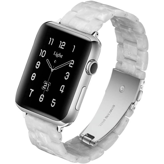EIKODO-Light Apple Watch Band-Fashion Resin iWatch Bands for Women Men Bracelet Compatible with Stainless Steel Buckle for Apple Watch Series 10 Series SE Series 9 Series 8 Series 7 6 5 4 3 2 1 Ultra