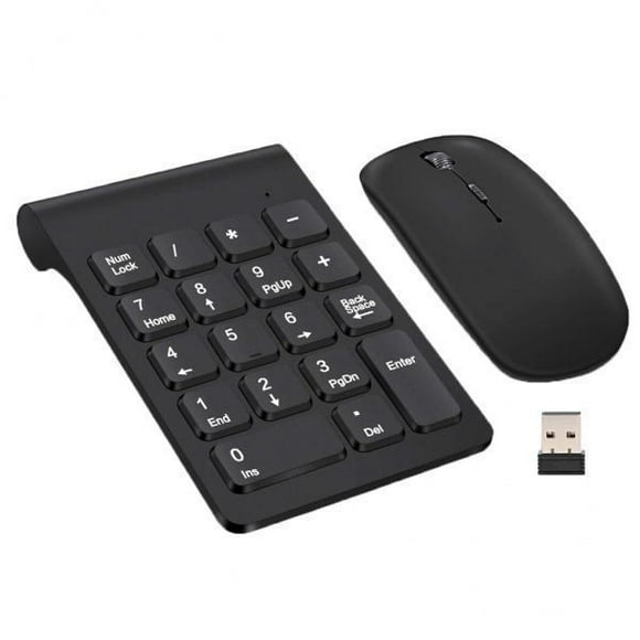 3X 2.4G Numeric Keypad Wireless Keypad Extensions with Mouse for Laptop Desktop