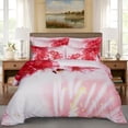 thumbnail image 5 of Dolce Mela DM700Q Floral Bedding Duvet Cover Set, Queen Size - Pink, 5 of 5