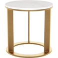 thumbnail image 4 of ZUO Helena Modern Aluminium Marbre et MDF Table d'Appoint en Blanc, 4 of 6