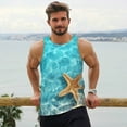 thumbnail image 6 of Pofeuu Starfish And Seashell On The Beach 1 Print Men's Workout Tank Tops Sleeveless Muscle Gym Shirt Quick Dry-Medium, 6 of 7
