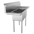 thumbnail image 5 of KoolMore 60 in. Two Compartment Stainless Steel Commercial Sink with 2 Drainboards, Bowl Size 15"x 15"x 12", 5 of 9
