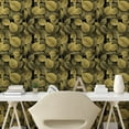 thumbnail image 2 of Ambesonne Botanical Peel & Stick Wallpaper for Home, Leaves Huddle in a Garden, 13"x72", Khaki Black Green Brown, 2 of 5