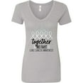 thumbnail image 3 of Inktastic Together, We Fight Lung Cancer Awareness Women's V-Neck T-Shirt, 3 of 5