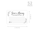thumbnail image 5 of Koyal Wholesale Share a Memory Cards, Line Design Leaves Cards for Wedding, Life Memories, 4" x 6", 52-Pk, 5 of 5