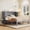 Gray+Solid Wood+MDF, variant on HMYG Queen Size Bed with USB Port and removable Shelves on Each Side,White