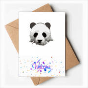 China National Treasure Panda Outline Welcome Back Greeting Cards Envelopes Blank