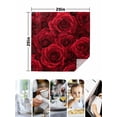 thumbnail image 4 of Red Roses Cloth Napkins Set of 4 Reusable Dinner Napkins, Valentine's Day Flowers Floral Vintage Cocktail Napkin Washable Table Napkins for Wedding/Holiday Party/Baby Shower 20"x20", 4 of 7