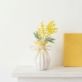 thumbnail image 6 of Unique Bargains Modern Ceramic Flower Vase for Centerpiece Yellow 4.3"L x 4.3"W x 7.9"H, 6 of 7