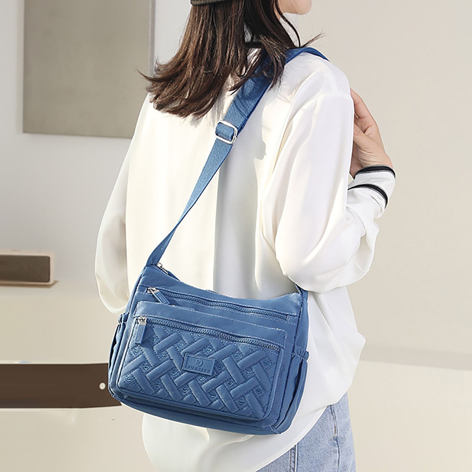 Faraee Crossbody Bag for Women Nylon Waterproof Shoulder Purse Lightweight Messenger Bags Pocketbooks