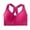Hot Pink, variant on Stamzod Women's Racerback Sports Bra Front Closure Wireless Push Up Bra No Underwire Supportive Workout Bras for Women