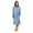 Blue, variant on Casual Nights Women's Plaid Long Sleeve Zip Up Long Nightgown
