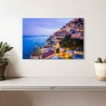 thumbnail image 2 of Elephant Stock Coastal Town Of Amalfi Wall Art - Horizontal Canvas Wall Art - Hallway Wall Decor - Beach Canvas - Blue And Orange Decor - 12" x 8", 2 of 8