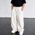 thumbnail image 5 of Boys Baggy Sweatpants Loose Fit Wide Leg Joggers Y2K Streetwear Casual Pants for Teens 4-15Y, 5 of 8